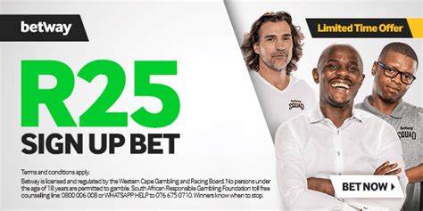 Claim your Betway R25 Free Bet Welcome Offer .